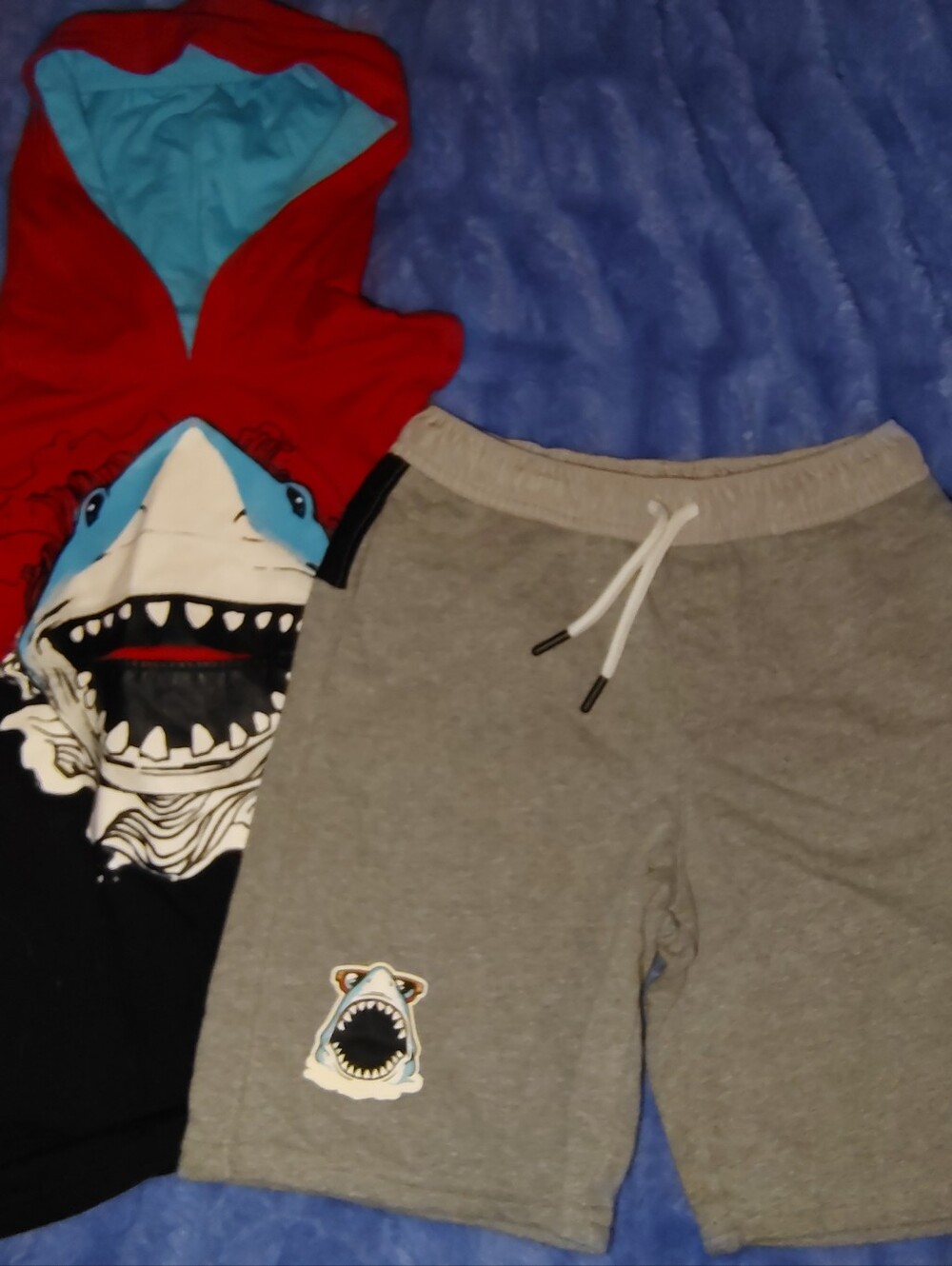 Kids Shark Graphic Tank And Shorts